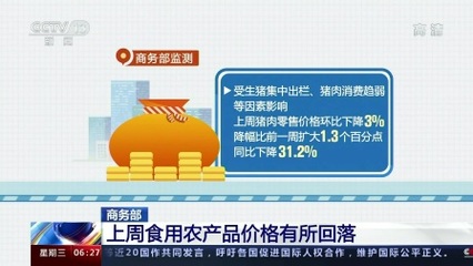 商務部 上周食用農產品價格有所回落